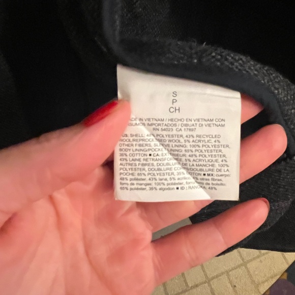 Old Navy charcoal blazer wool blend size small - Picture 6 of 6